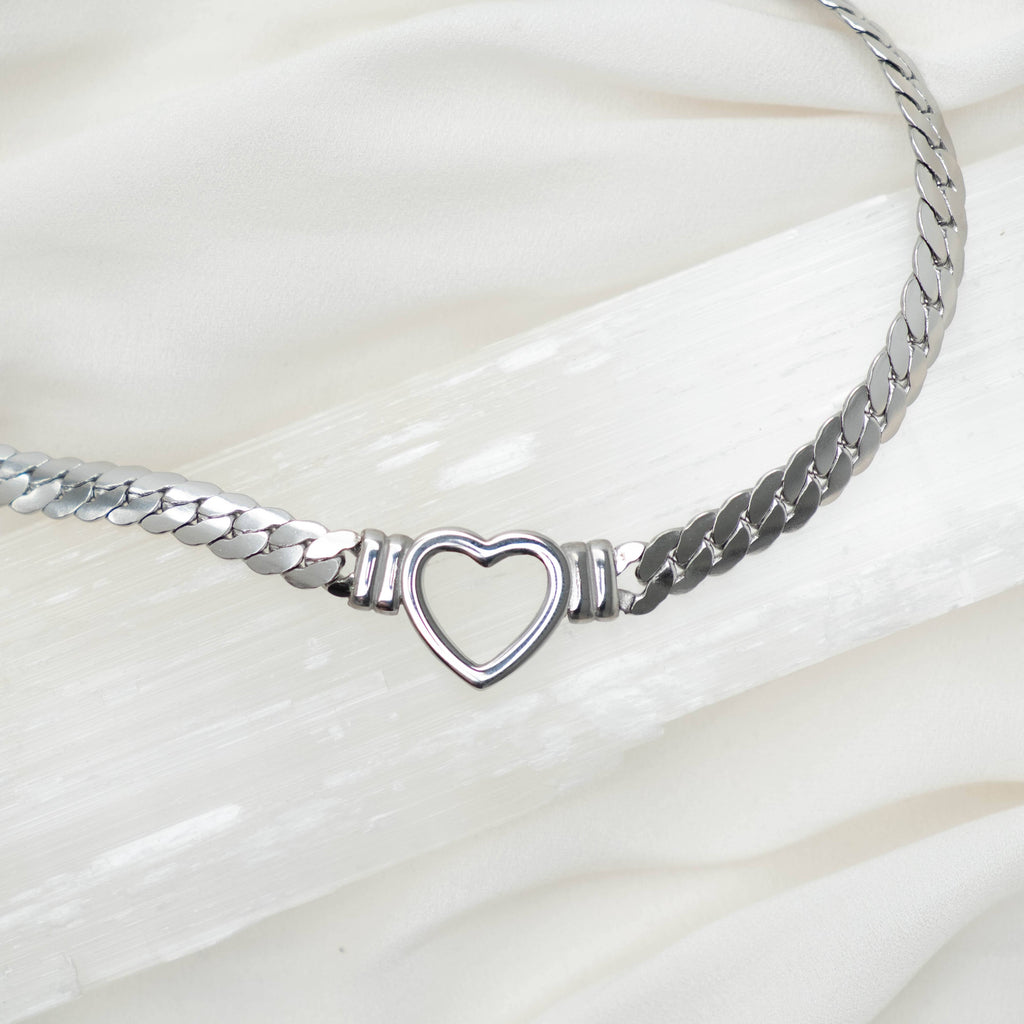 Heart of Gold Necklace- Silver