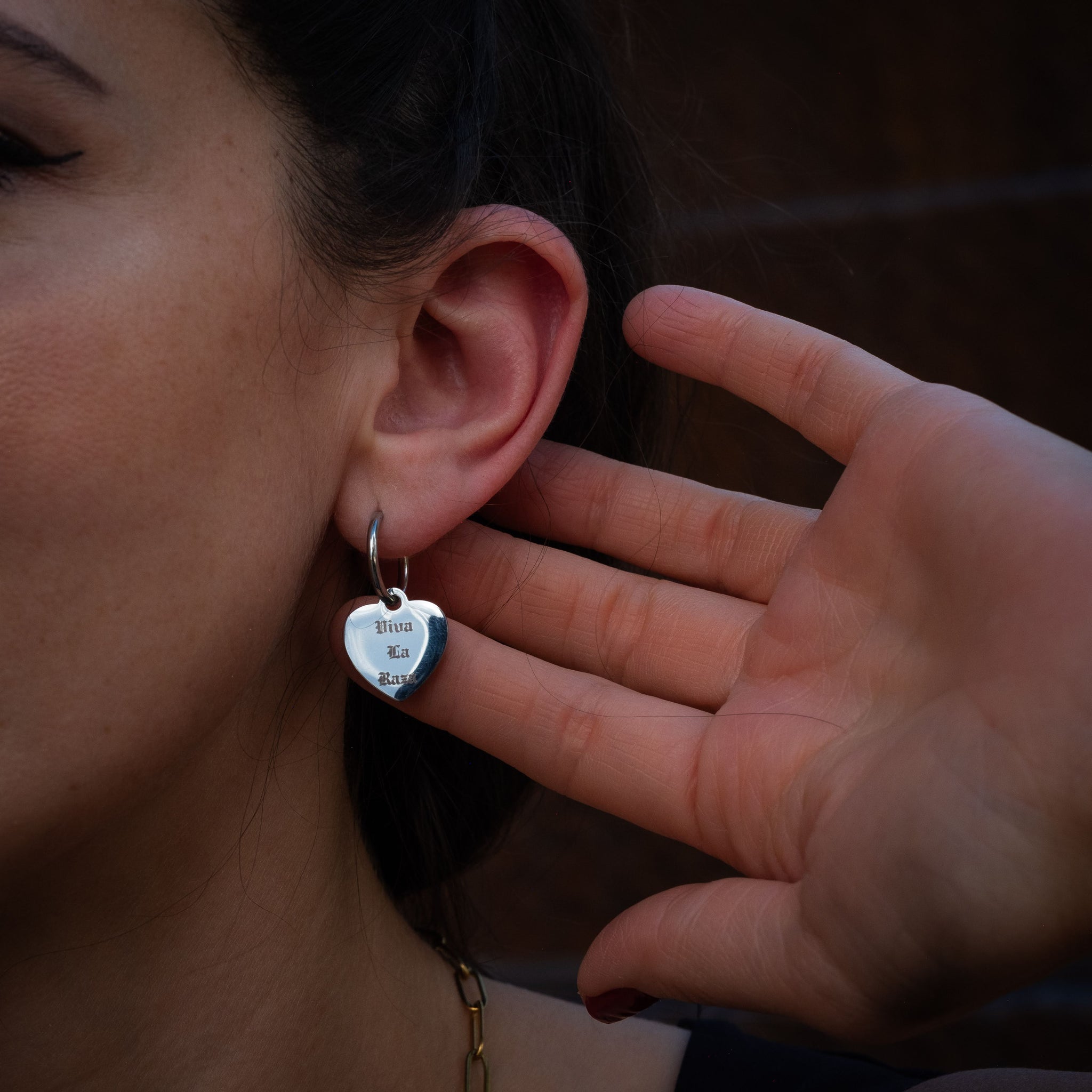Viva La Raza Earrings- Silver