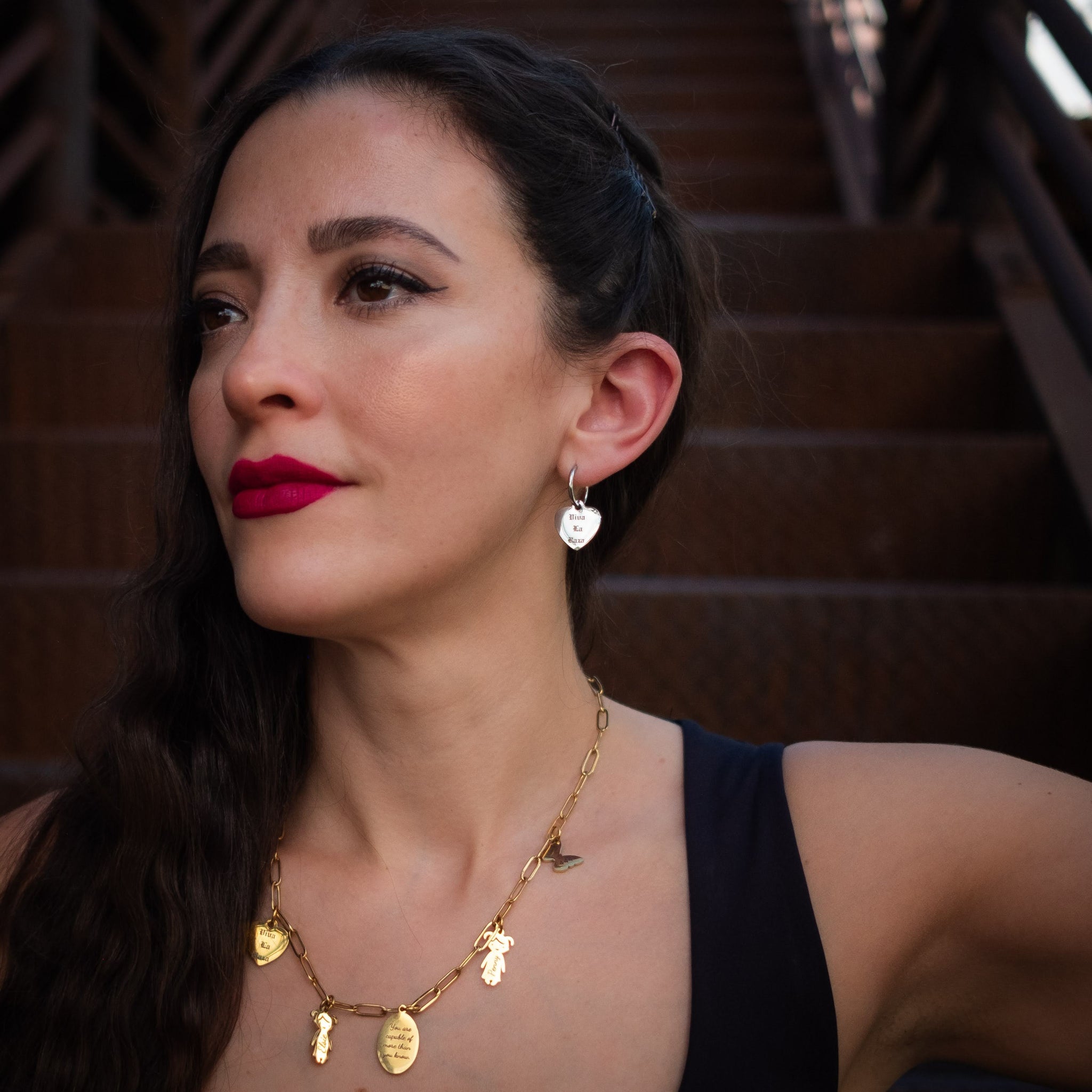 Viva La Raza Earrings- Silver