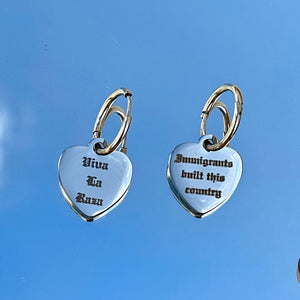 Viva La Raza Earrings- Silver