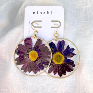 Purple Daisy Dangles