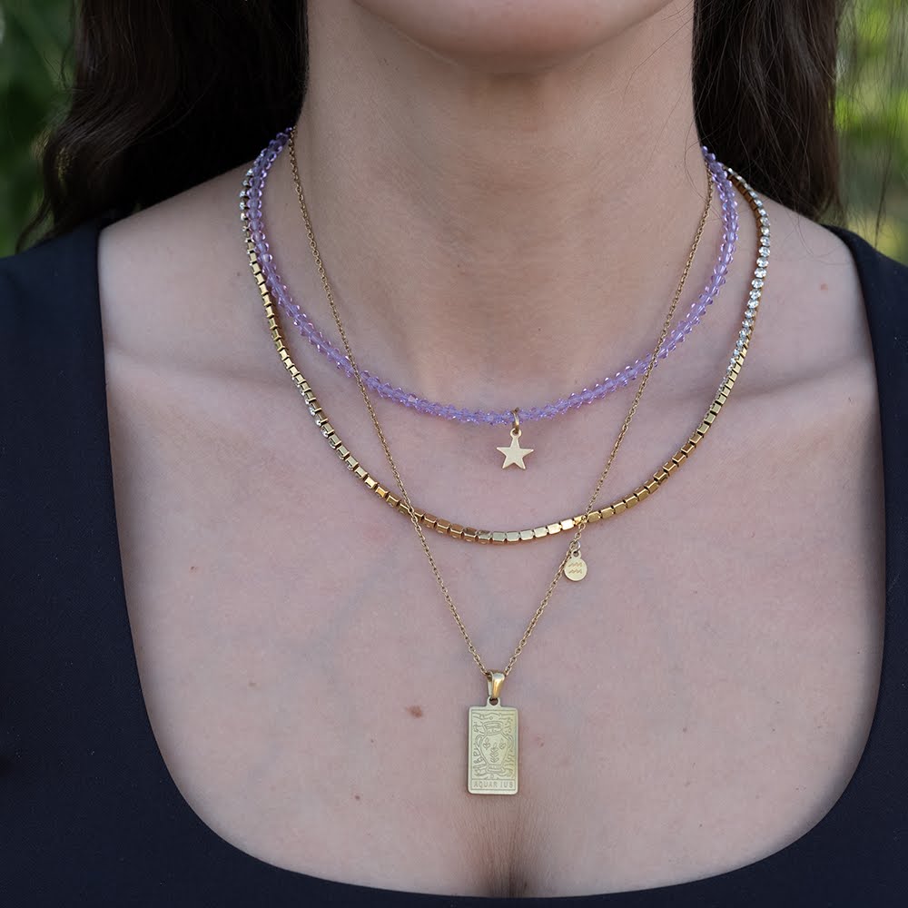 Lavender Diamond Necklace