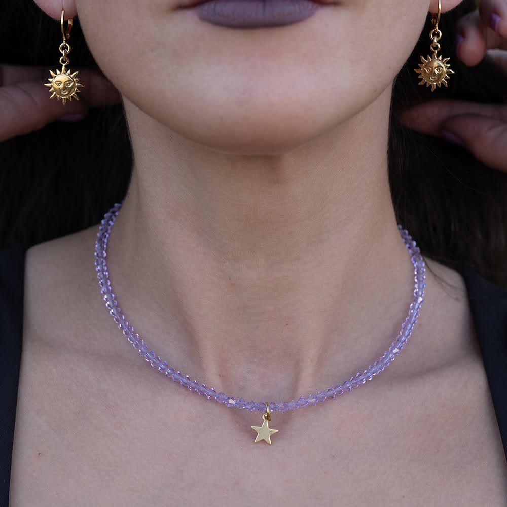 Lavender Diamond Necklace