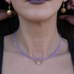 Lavender Diamond Necklace
