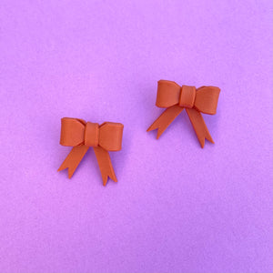 Terracota Bow Studs