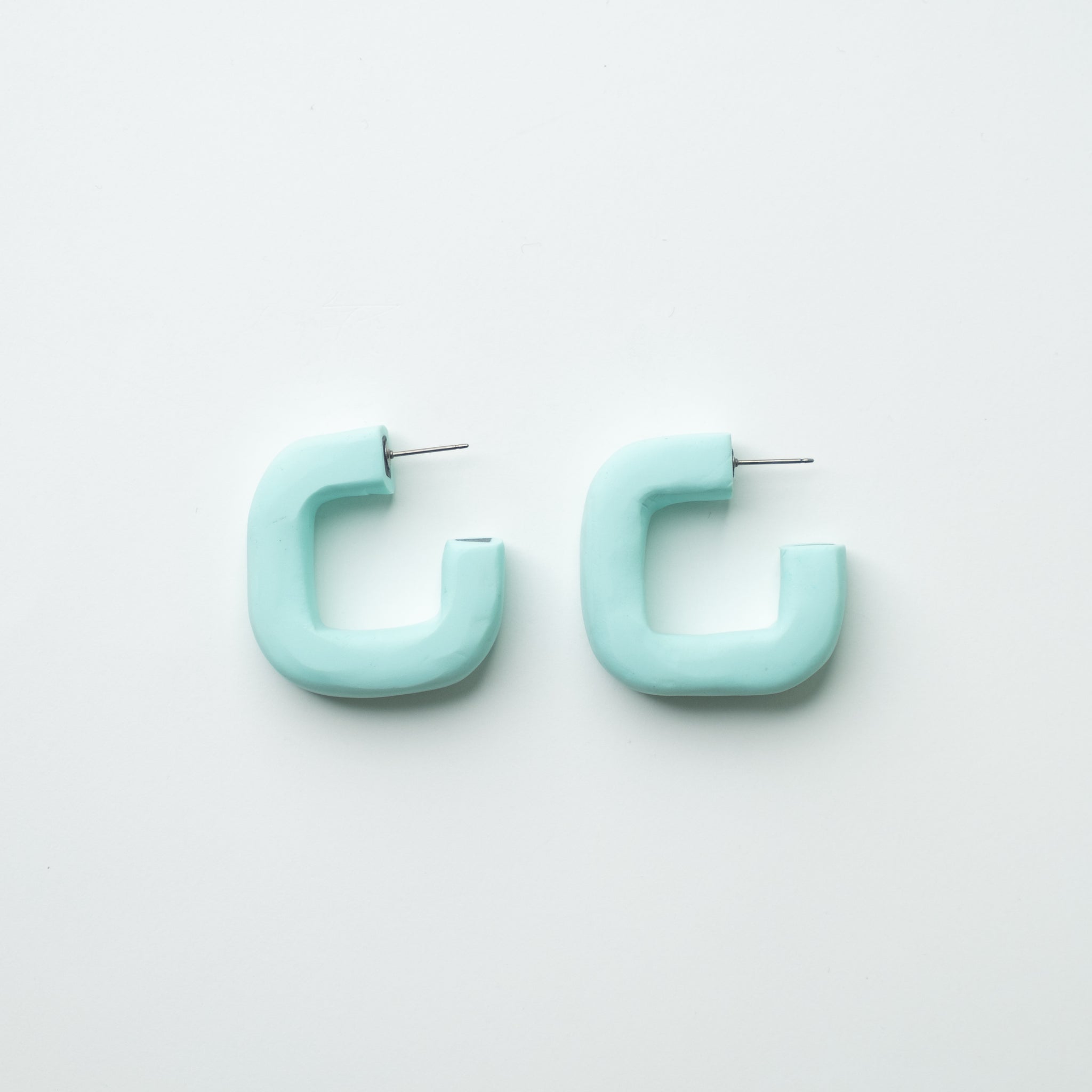 Square Hoops - Mint