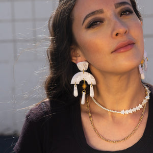 Mother Crystal Earrings - Translucent