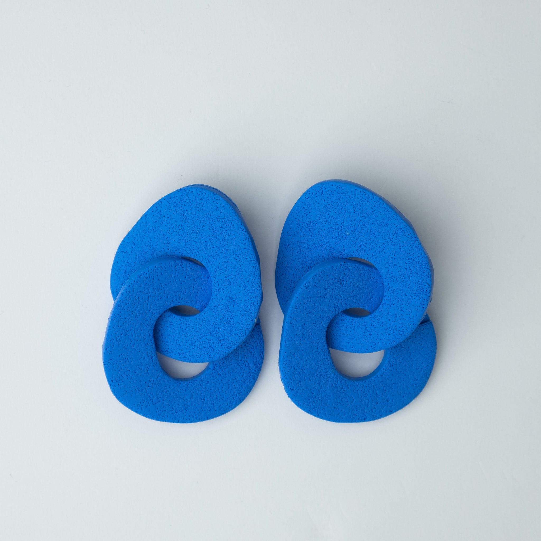 Stone Double Link Earrings - Azul