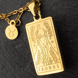 Zodiac Sign Necklace - Taurus