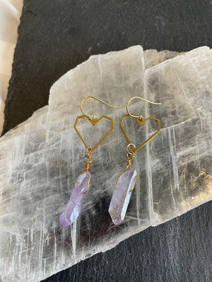 Crystal and Heart Dangles