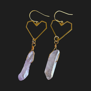 Crystal and Heart Dangles